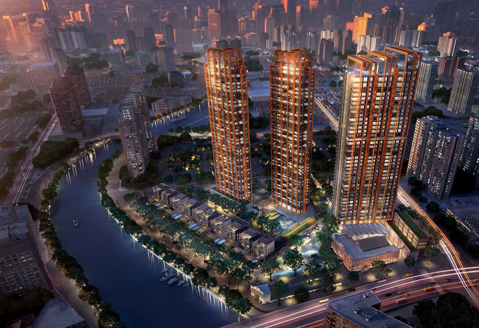 上海华侨城苏河湾塔尖住宅效果图 - 上海房产超市网