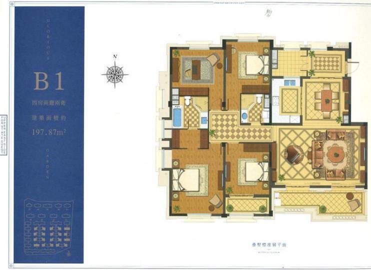 户 型: 面 积: 约0m&p2; 户型编号: 绿城玉兰花园臻园户型图