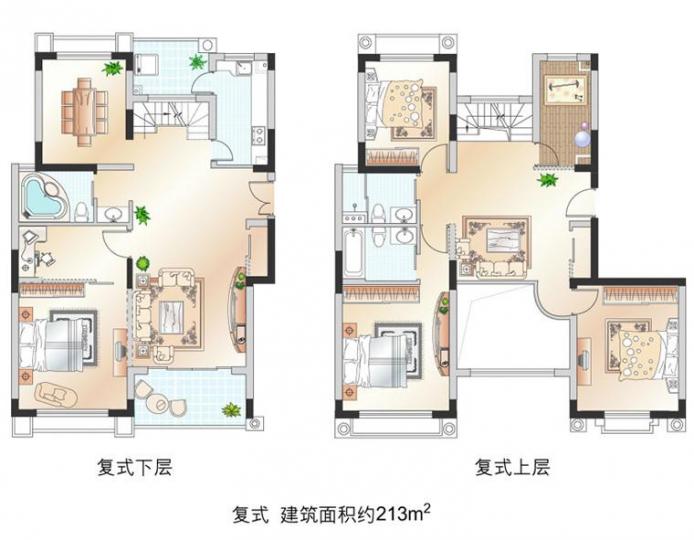 维罗纳贵都168.0㎡户型图户型 参考面积:约168平米