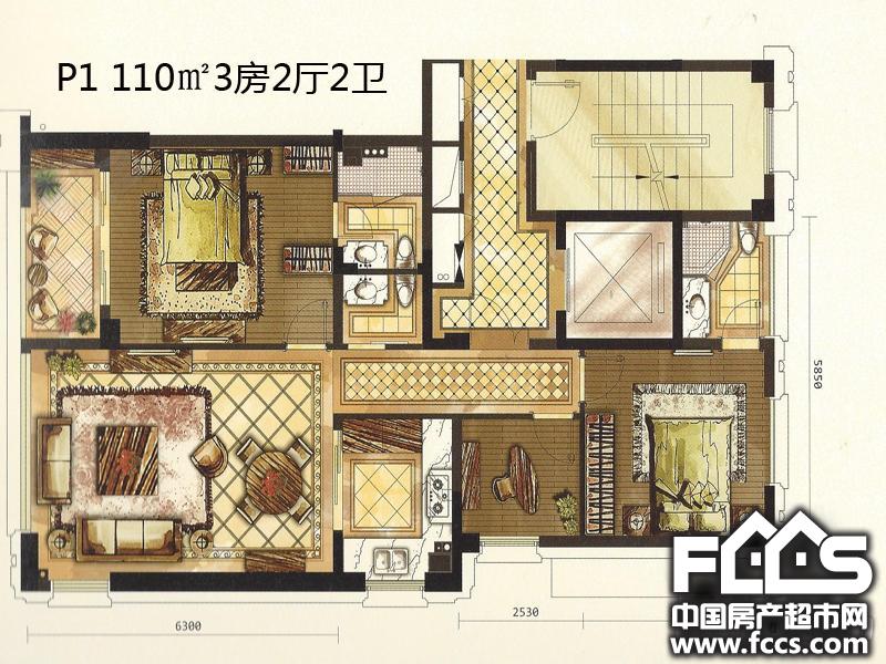 温州华鸿温州大公馆户型图 - 温州房产超市网