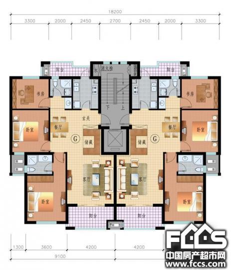 户 型: 面 积: 约86m² 户型编号: 东冠逸景花苑2室2厅2卫/87