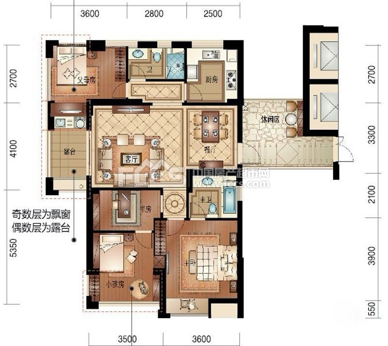 85m05 东和云第b-2户型 3室  普通住宅 /86m05 东和云第b-1户型