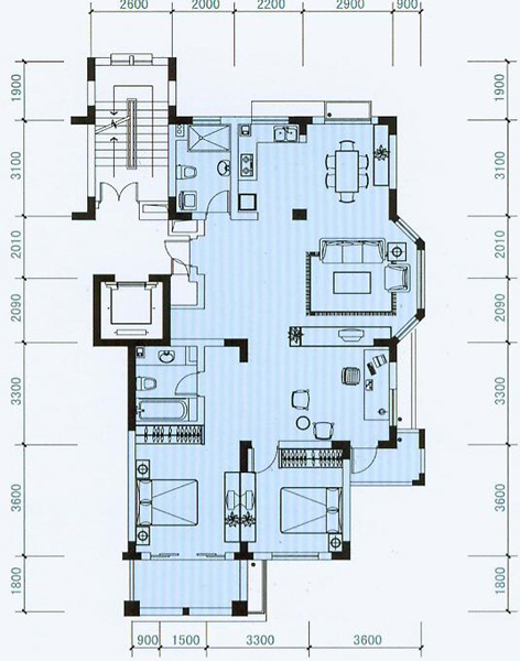 蓝天城市花园户型图-杭州蓝天城市花园户型效果图-「杭州房产超市」