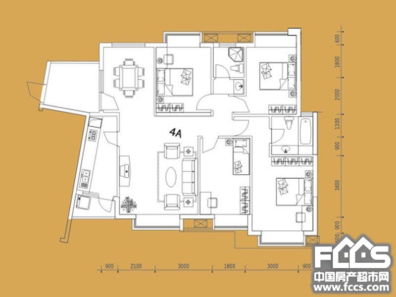 柳州房产超市网 柳州小区 城中区小区 东郡 户型编号: 户型图二期誉苑