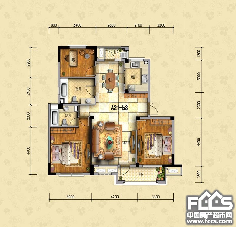 庐山区小区 极地·盛世名都  户型编号: 户型图y4户型 楼型用途: 住宅