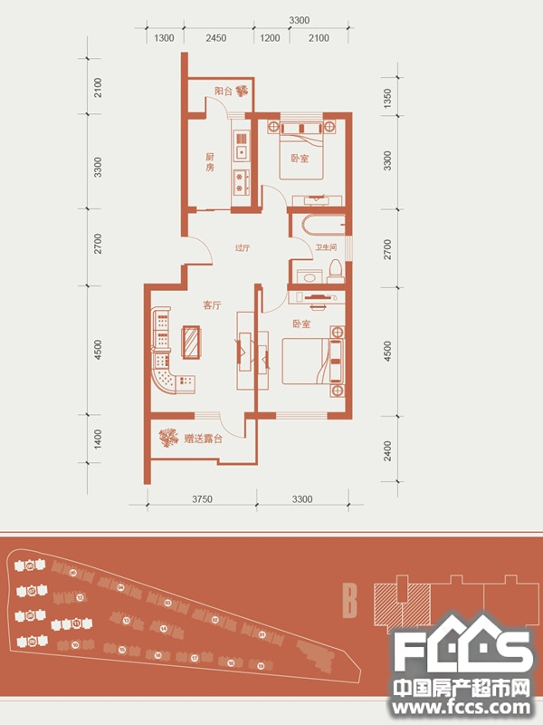 天津金筑家园户型图 天津房产超市网