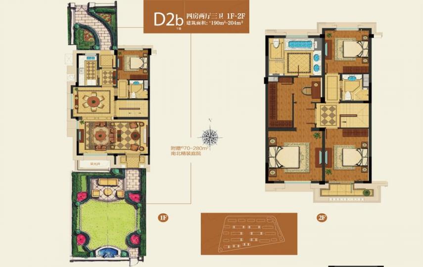 綠城上海玉蘭花園d戶型戶型 5室2廳6衛 參考面積:約359平米