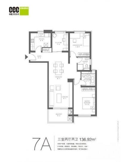 盐城中鹰黑森林户型图图片