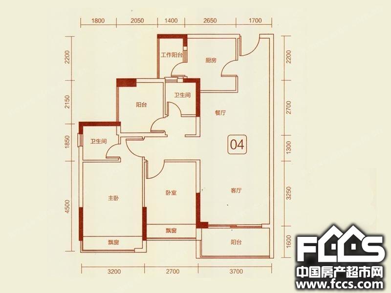 花曼丽舍 花曼丽舍3室2厅2卫户型图户型点评