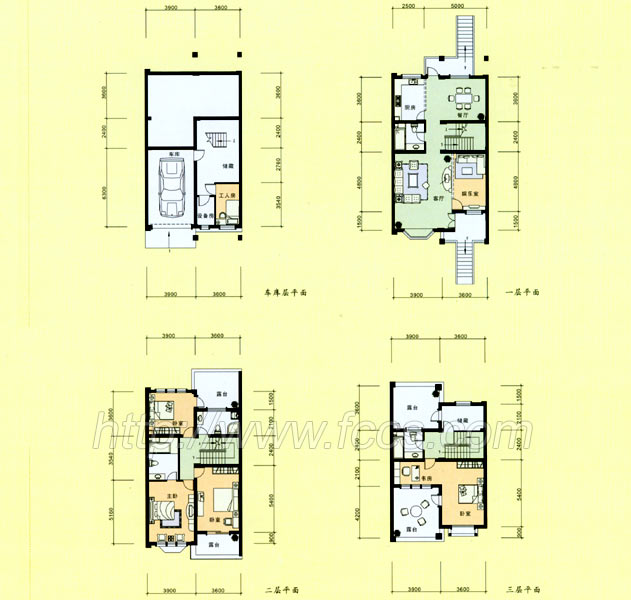 户型编号 d型中间套 楼型用途 住宅 户 型 6室2厅4卫 面 积 约240