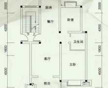 2室2厅1卫的户型图