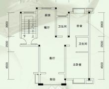 2室2厅2卫的户型图