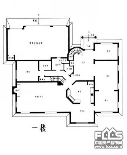 户型编号 乔爱庄园北联邦式别墅二层 5室4厅5卫1厨 676.