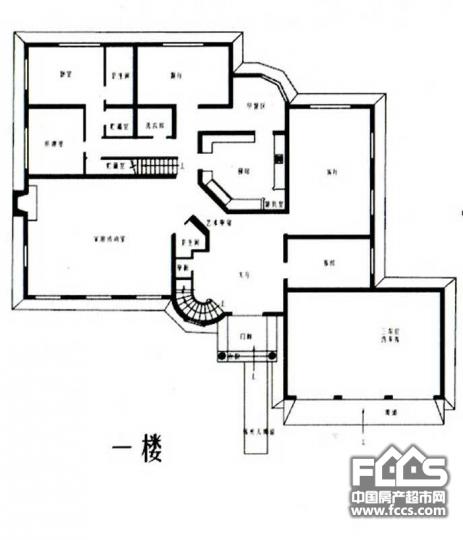 户型编号 乔爱庄园庄园式别墅二层 5室2厅5卫1厨 613.